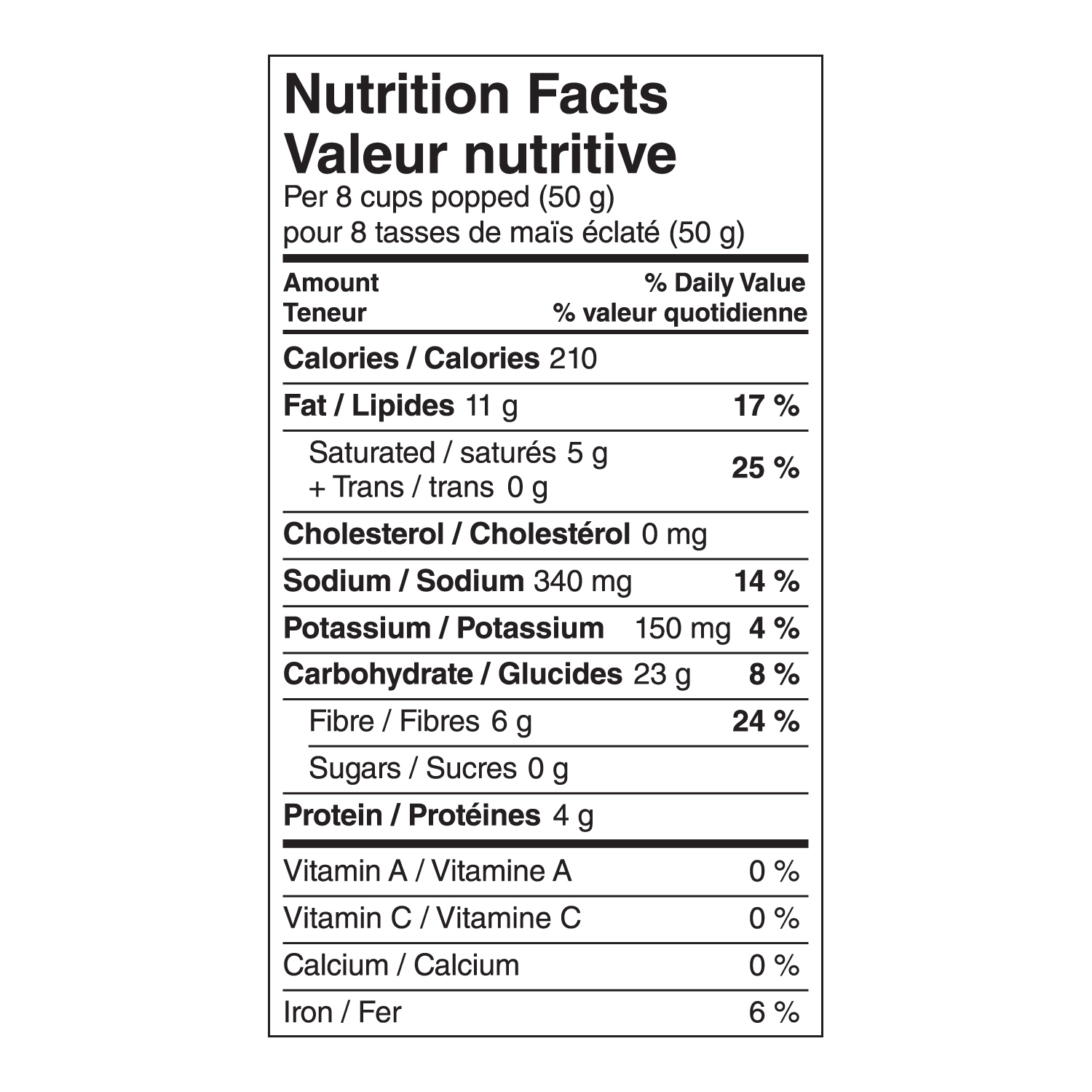 Simply Salted Nutrition Facts
