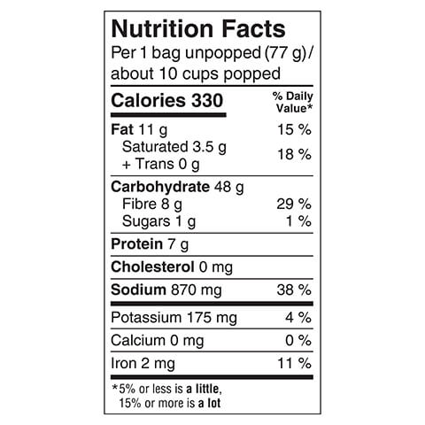 Sea Salt with Avocado Oil Nutrition Facts