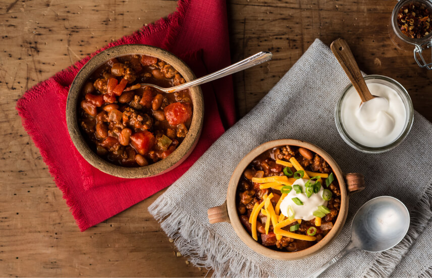 Chili and Sour cream dinner