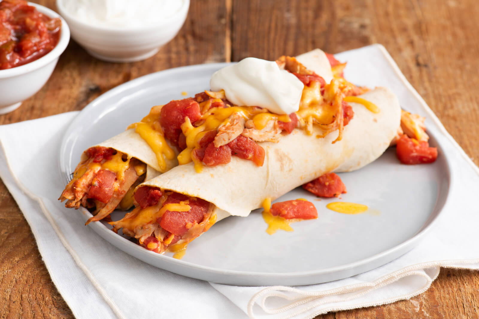 Enchiladas au poulet au four
