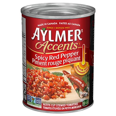 Aylmer® Accents® Spicy Red Pepper Petite Cut Stewed Tomatoes