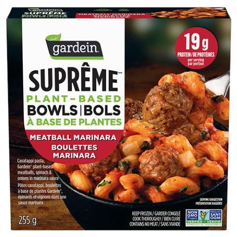 Gardein Suprême Bol à base de plantes boulettes marinara