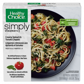 Linguines crémeuses aux épinards et tomates