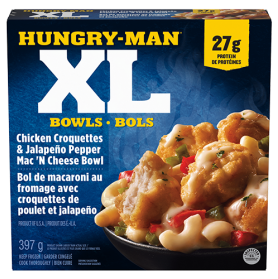 Macaroni au fromage avec croquettes de poulet et jalapeno