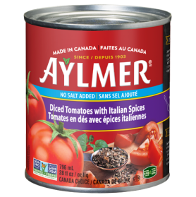 Aylmer No Salt Added Diced Tomatoes with Italian Spices