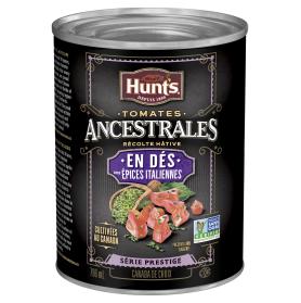 Tomates ancestrales récolte hâtive en dés avec épices italiennes