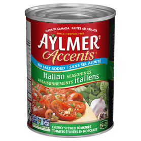 Aylmer® Accents® Italian Seasonings (No Salt Added) Chunky Stewed Tomatoes