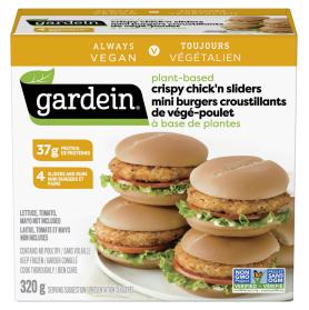 Mini burgers végé-poulet à base de plantes